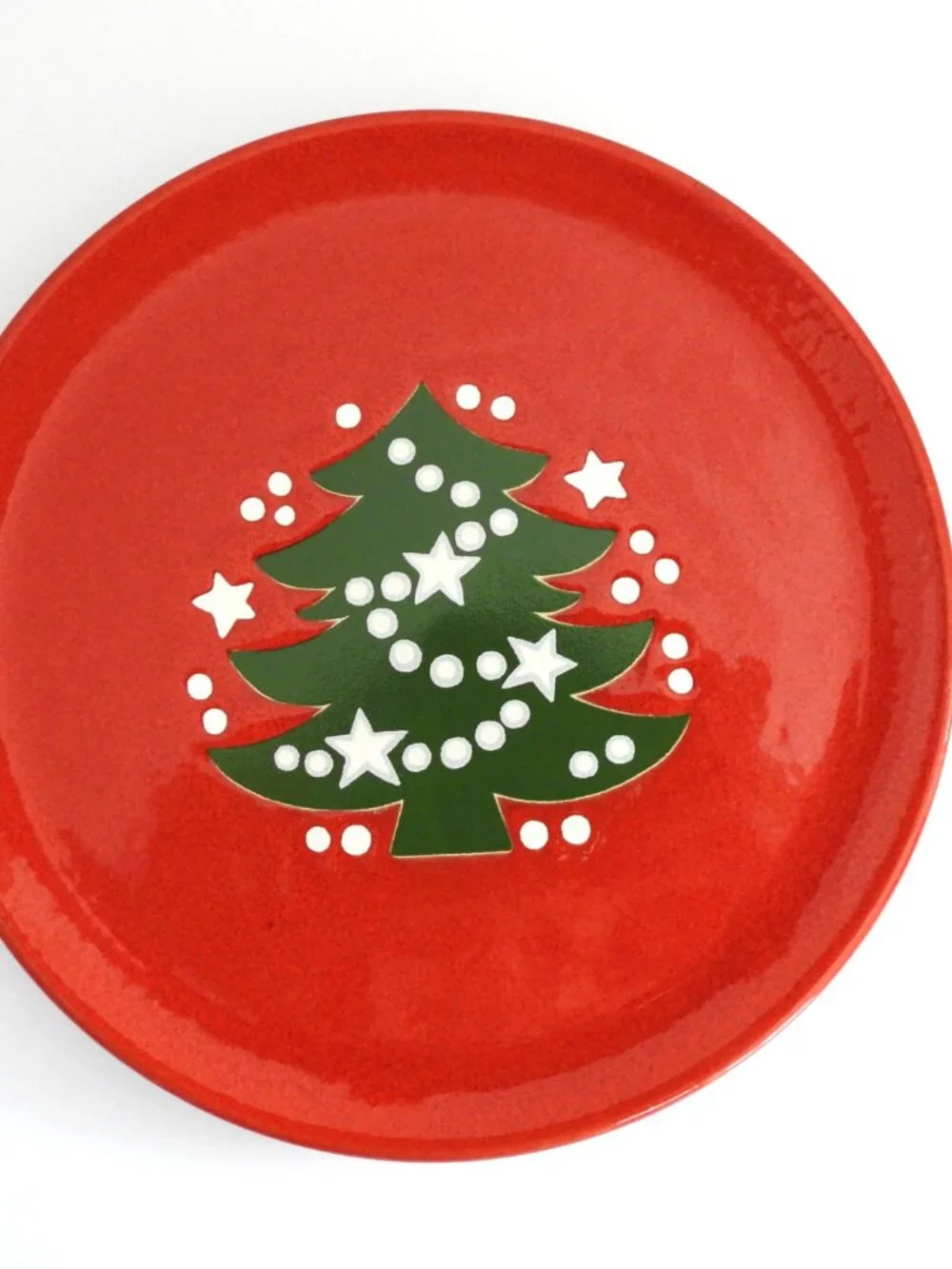 Vintage Waechtersbach West Germany Christmas Tree Salad Plate 7.75